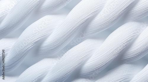 Close-up of white cotton fabric interlaced fiber macro,