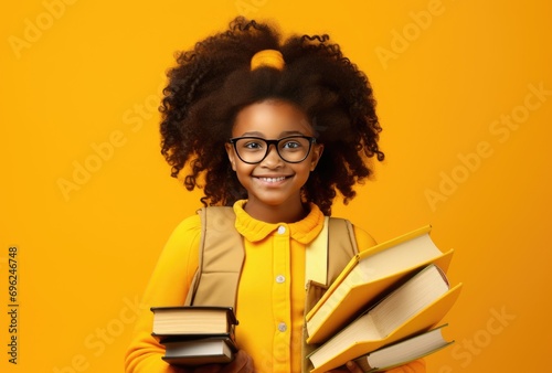 Intelligent and well-prepared student with a bright smile
