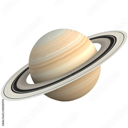 Astronomy planet Saturn, isolated on transparent