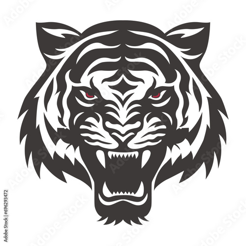 Angry tiger face vector illustration, perfect for t-shirt design,logo design and mug deign