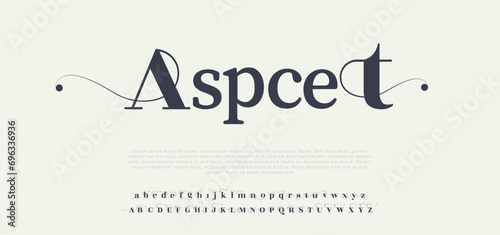 Aspect , a modern alphabet lowercase font. minimalist typography vector illustration design