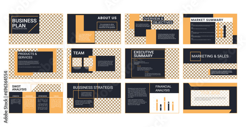 Business plan presentation template design backgrounds and page layout design for office, brochure, book, magazine, annual report and company profile, with infographic elements graph design