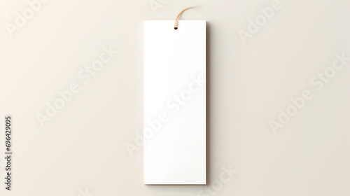 minimalist white blank bookmark mockup