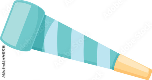 Striped party blower icon cartoon vector. Festive celebrate. Event gift
