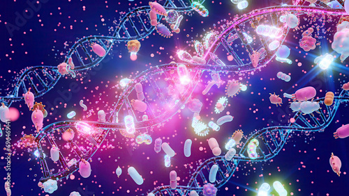 Abstract background of the DNA