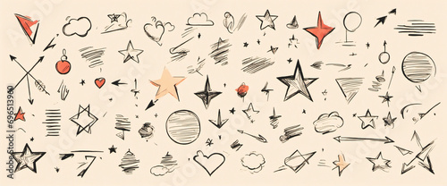 Arrows, Stars, Hearts, Circles, and Speech Bubbles