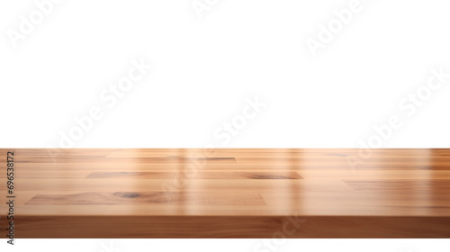 Empty wooden table, isolated on transparent background, for product promotion placement, marketing display product, png