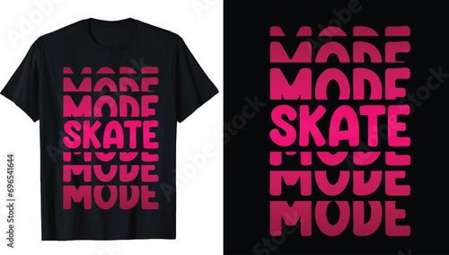 Roller derby Ice Skating T-shirt Design, Ice winter sports skates T-shirt design