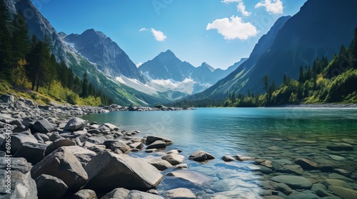 The tatra national park in poland is regarded as one of the most famous mountain ranges, lake morskie oko or sea eye lake in the high tatras valley.