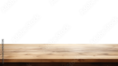 Realistic Empty blank wood table isolated on transparent background, for product promotion placement, marketing display product, png