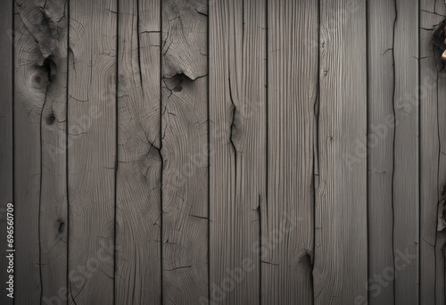 Monochrome Wood Grain. Weathered Wooden Texture. Close-up of Aged Cracked Surface. Charcoal Grey Distressed Background for Design.