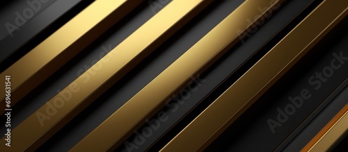 Black gold stripe diagonal 3d rendering background, dark surface with stripe gold