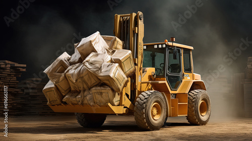 Powerful Construction Loader Carries Infrastructure Building Blocks