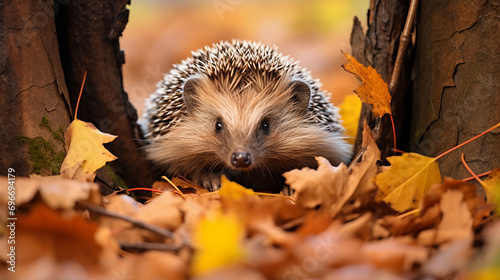 hedgehog scientific name erinaceus europaeus wild native, emerging from hibernation in Springtime