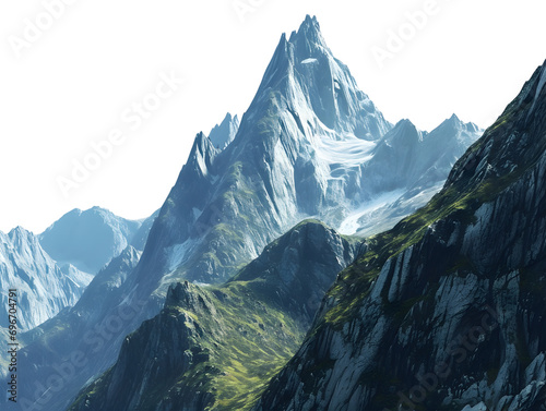 mountain peak on transparent background 
