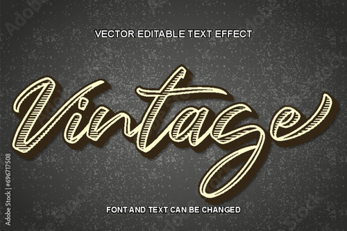 vintage retro western style typography editable text effect grunge texture template design background