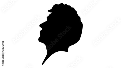Oliver Hazard Perry, black isolated silhouette