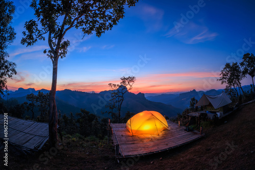 camping at pang ma pha , Thailand.