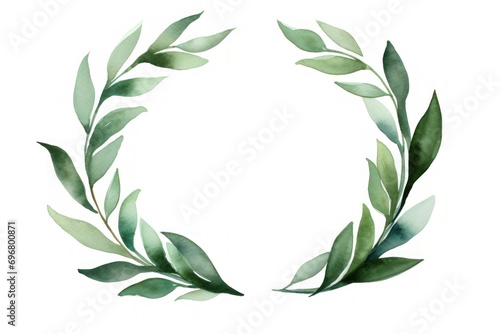 laurel wreath award watercolor illustration