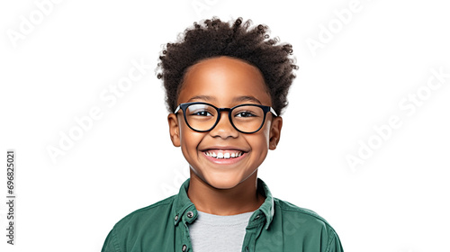 South Africa's Grinning Glasses-Donning Kid on a transparent background