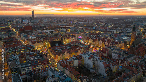 Miasto Wroclaw na Dolnym Slasku Polska