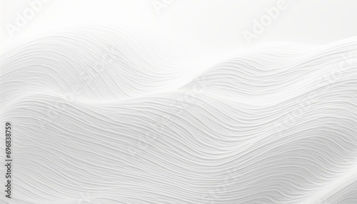 Elegant and minimalist seamless white wave texture pattern background with mono color design concept