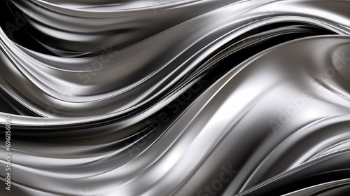 Shimmering Silver Abstracts, close-up images of silver metallic surfaces