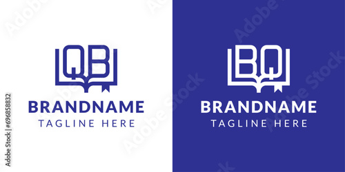 Letter BQ and QB Book Logo, suitable for business related to book with BQ or QB initials