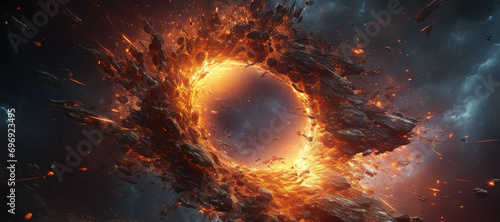 galaxy space light hole, fire explosion 8