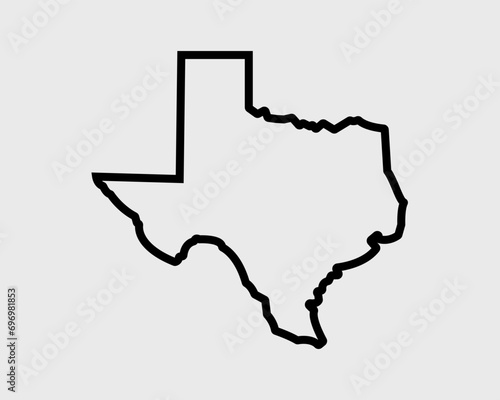 Vector illustration of the state of Texas, USA 