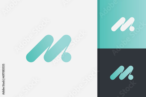 abstract letter m logo design icon vector template