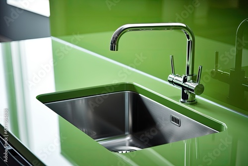 Contemporary green-toned sink for the kitchen