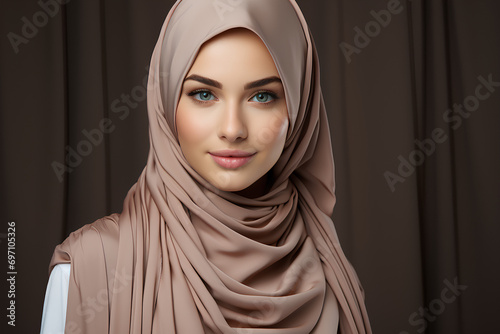 Islamic woman wearing hijab portrait