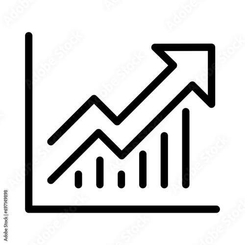 Growth icon in line style