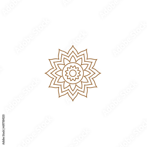 mandala set with brown circles mandala