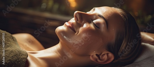 Couple enjoys peaceful spa ambiance while rejuvenating with facial skincare treatment.