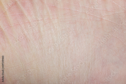 Human skin with hairs, human skin in macro