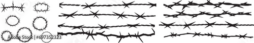 Set of barbed wire