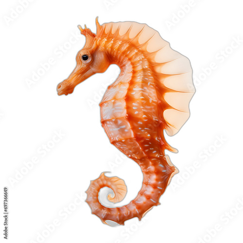 hippocampus isolated on transparent or white background, png