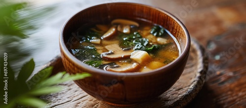 Nameko mushroom miso soup.