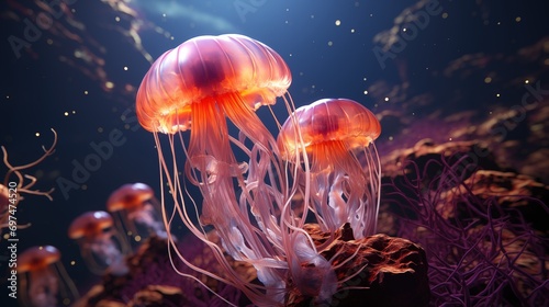 Jellyfish in the underwater world
