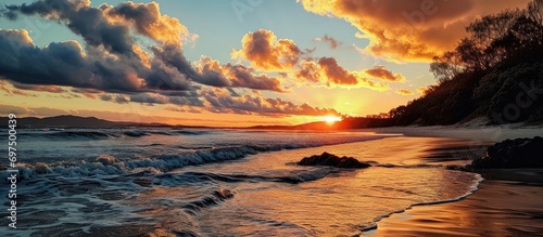 Oceanic sunset, Byron Bay, Aus.