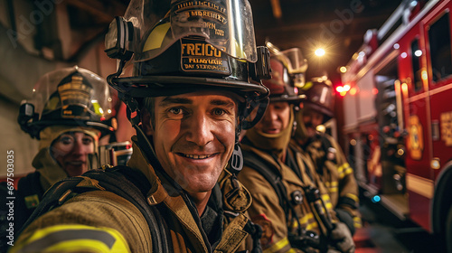 Firefighters Selfie Sharing a Joyful Moment