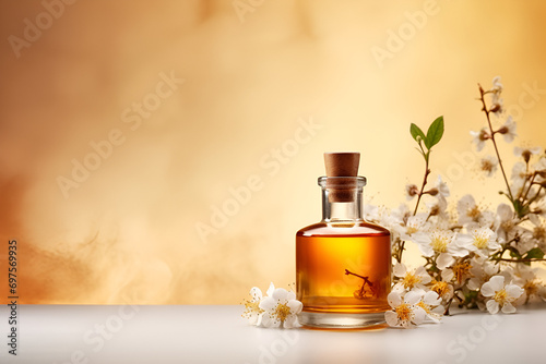 Whisky z Kwiatami w Ciepłym Świetle
