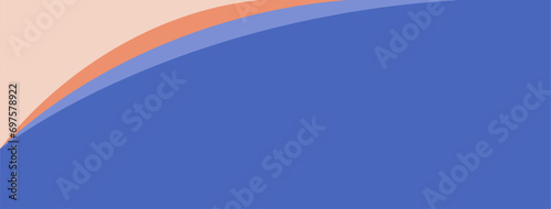 Minimalist soft colors wallpaper using blue and peach tone.