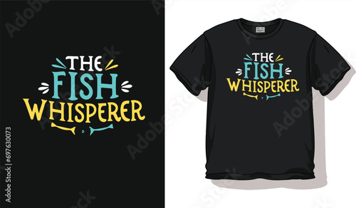 vector Fishing whisper Fisherman Magnetic fishing T-Shirt design 