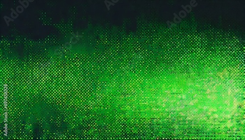 dither pattern bitmap texture halftone radial gradient vector panoramic abstract background glitch screen with flicker pixels effect wide wallpaper 8 bit pixel art retro video game green abstraction
