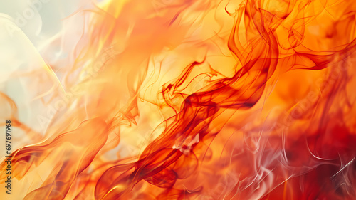 Calming rhythms of orange and red abstract firestorm background. Ai Genereted.