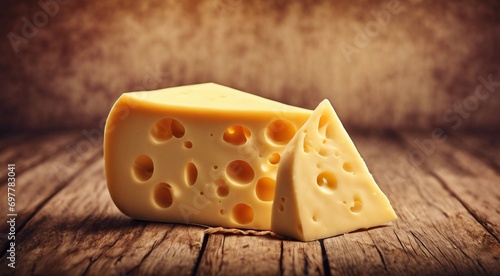 delicious cheese on background, yellow cheese on the table, cuted cheese on cool background, sliced cheese on table