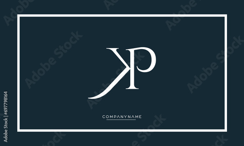 KP or PK Letters Logo Monogram